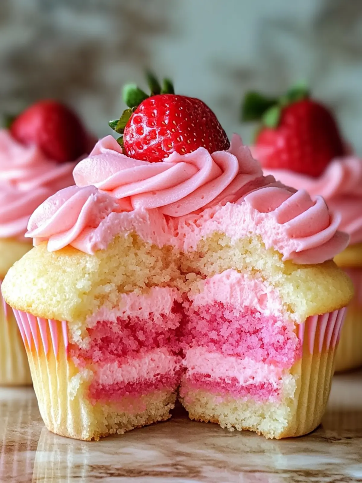 Indulge in Strawberry Milkshake Cupcakes for a Sweet Treat 4 Strawberry Milkshake Cupcakes