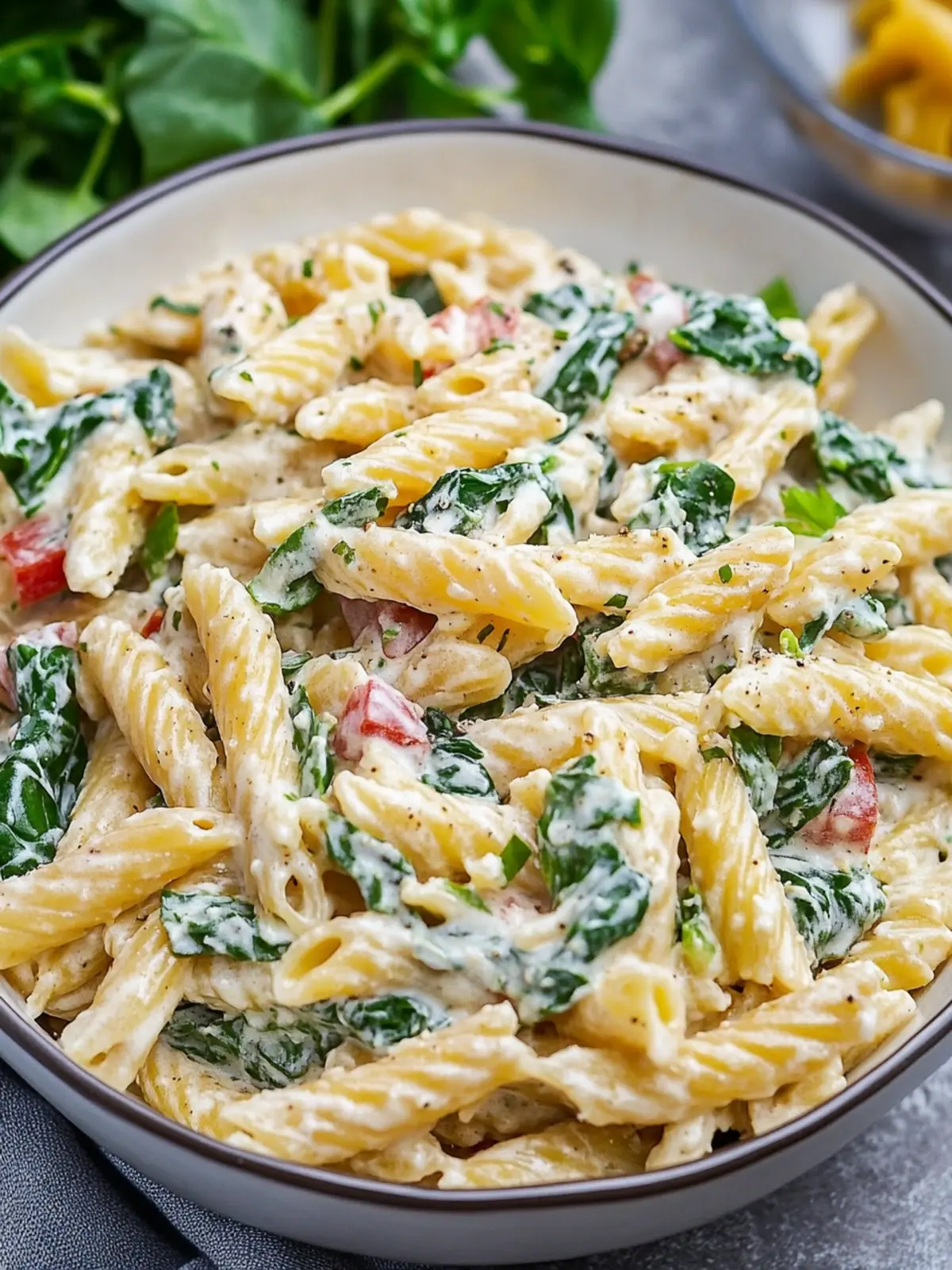Creamy Spinach Dip Pasta Salad: A Fresh Twist for Dinner 4 Spinach Dip Pasta Salad