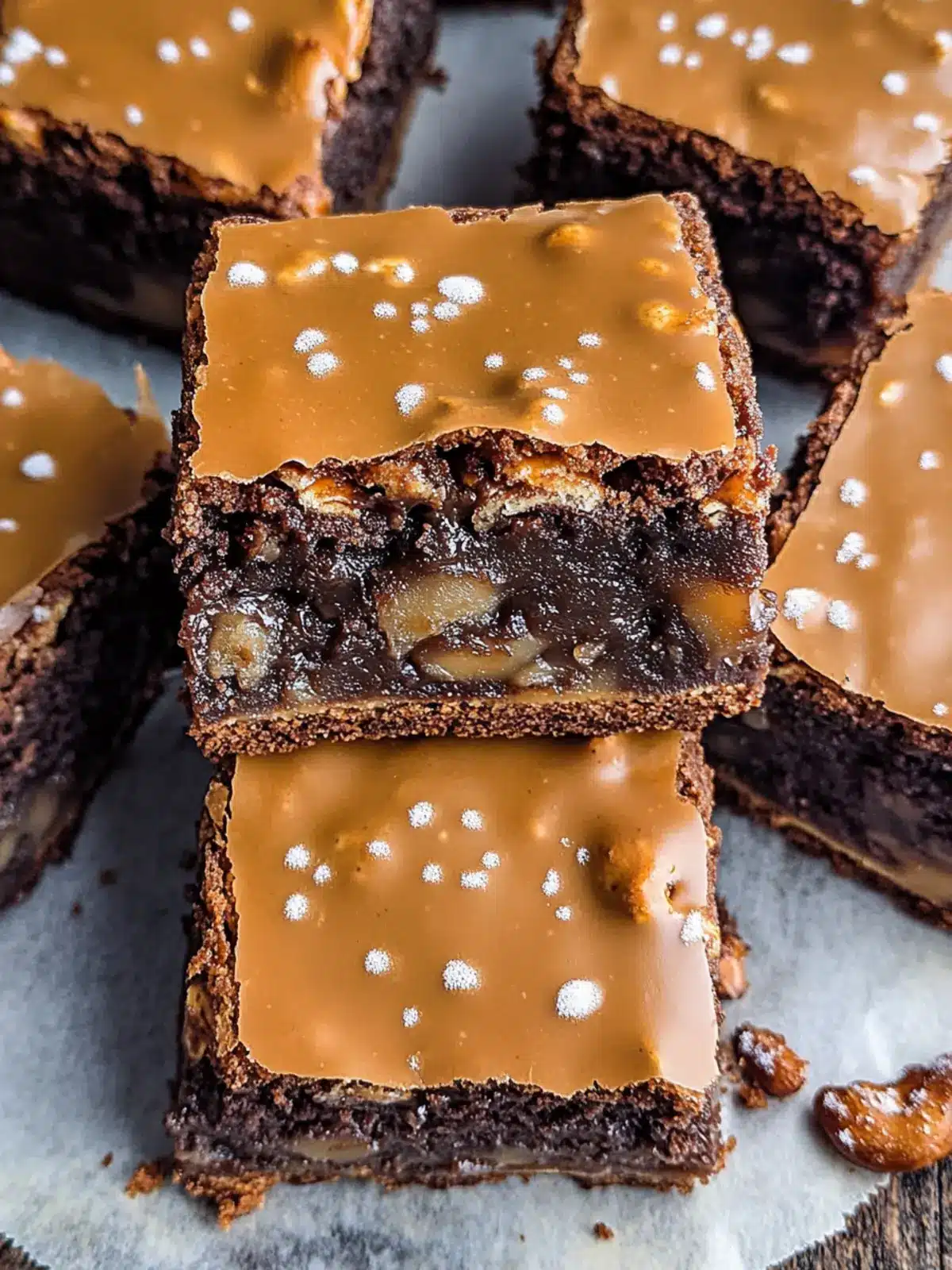 Decadent Pretzel Bottom Caramel Brownies You’ll Love 2 Pretzel Bottom Caramel Brownies