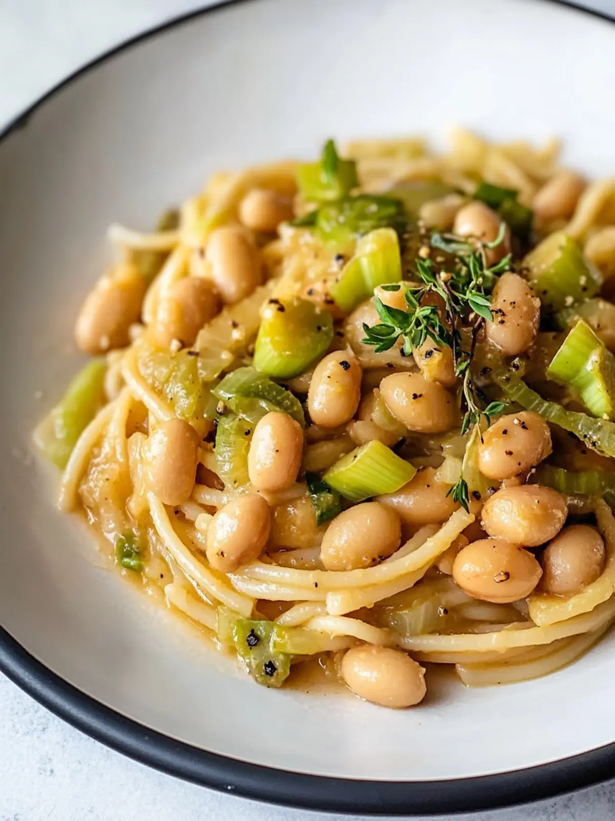 Delicious Miso Pasta Sauce with Cannellini Beans and Leeks 5 Miso Pasta Sauce with Cannellini Beans and Leeks