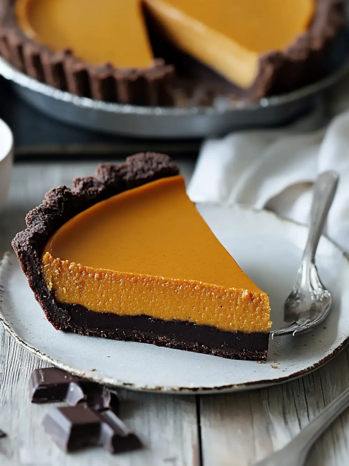 Decadent Dark Chocolate Pumpkin Tart for Cozy Nights 4 Dark Chocolate Pumpkin Tart