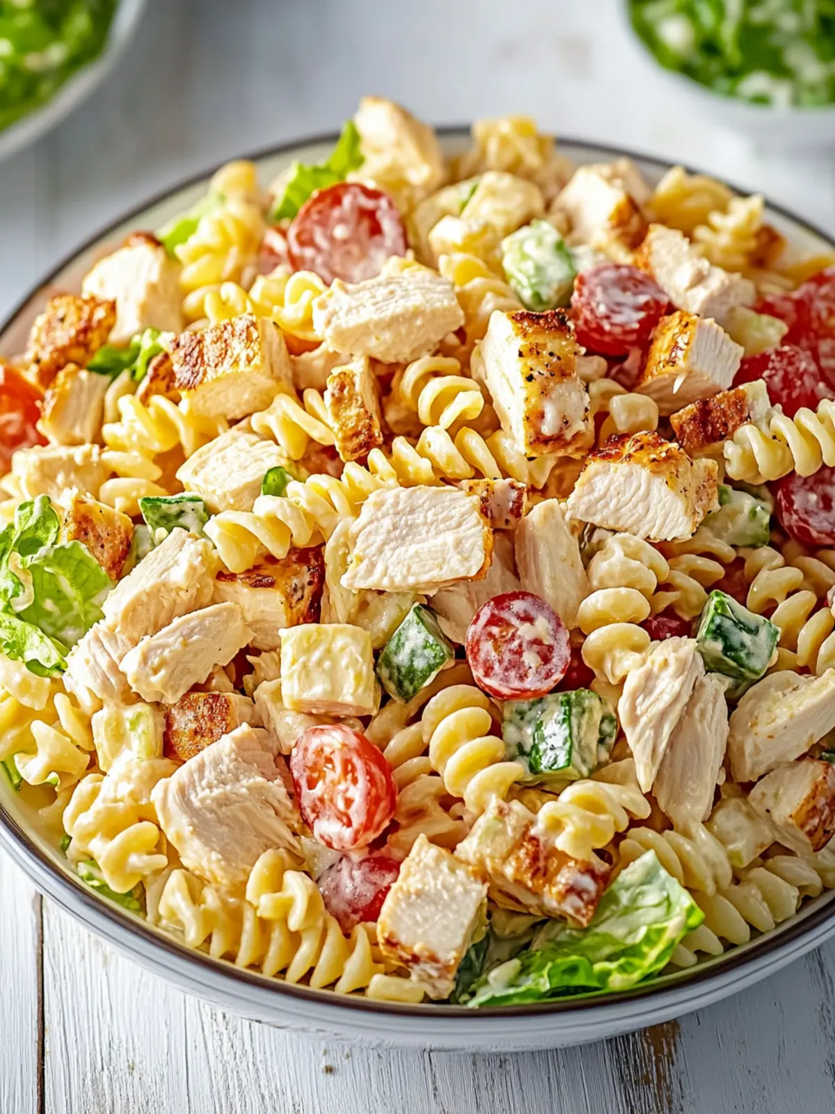 Savor the Crunch: Chicken Club Pasta Salad Delight 3 Chicken Club Pasta Salad