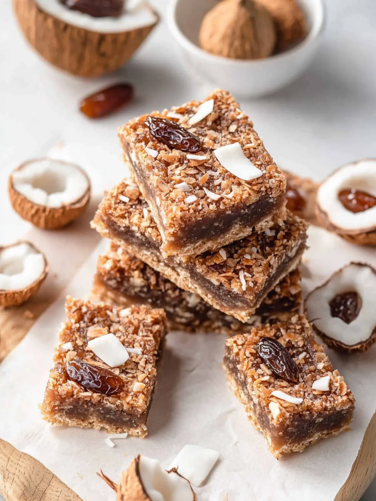 Delicious Toasted Coconut Date Bars for Guilt-Free Snacking 5 Toasted Coconut Date Bars
