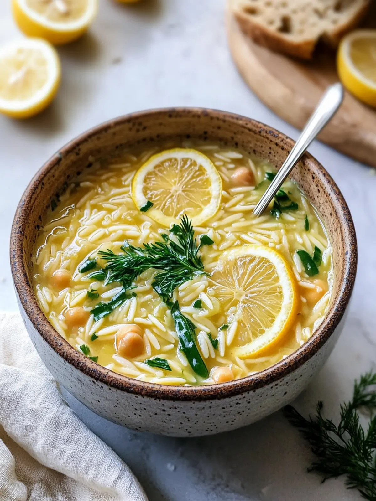 Cozy Up with Zesty Lemon Chickpea Orzo Soup Delight 3 Lemon Chickpea Orzo Soup
