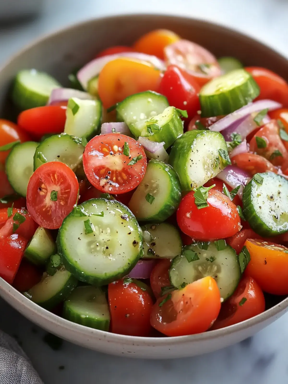 Refresh Your Meal with Zesty Cucumber Tomato Salad Delight 4 Cucumber Tomato Salad