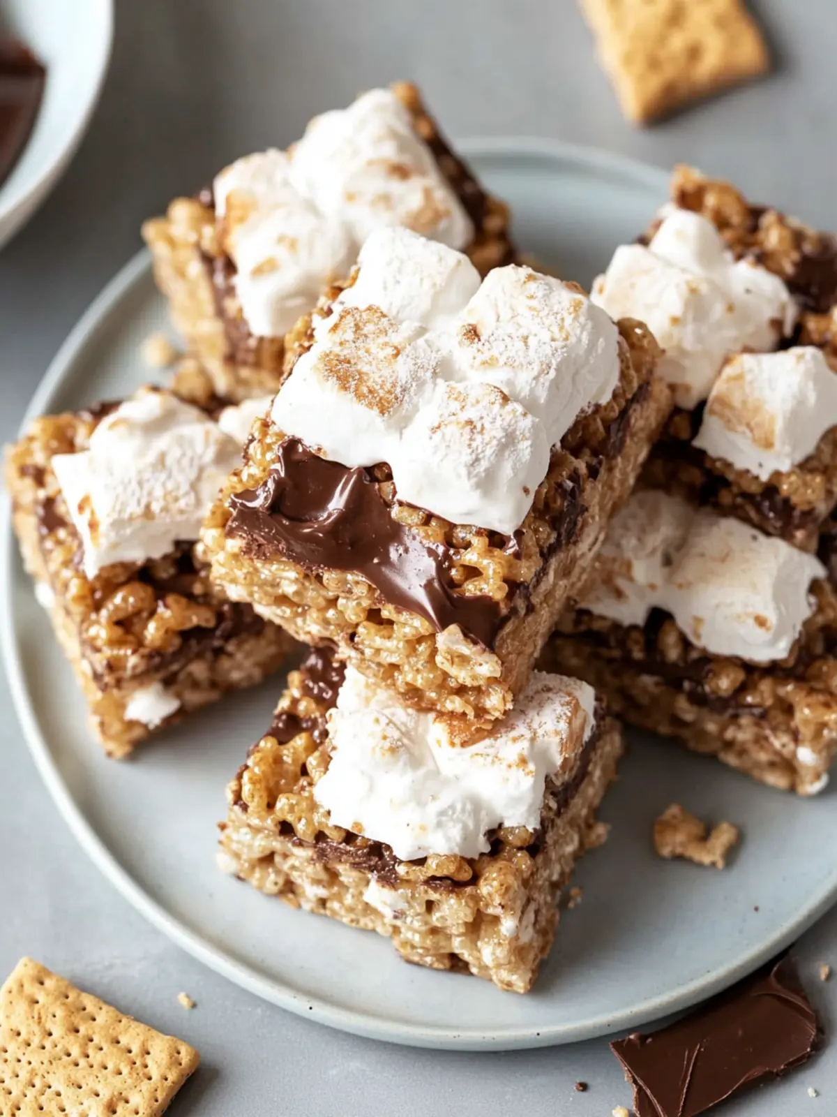 S’mores Rice Krispies Treats: Easy, Gooey, and Irresistible! 2 S’mores Rice Krispies Treats
