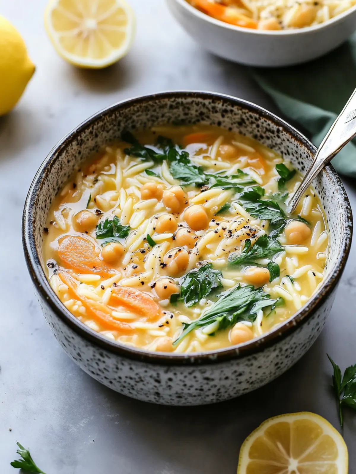 Cozy Up with Zesty Lemon Chickpea Orzo Soup Delight 2 Lemon Chickpea Orzo Soup