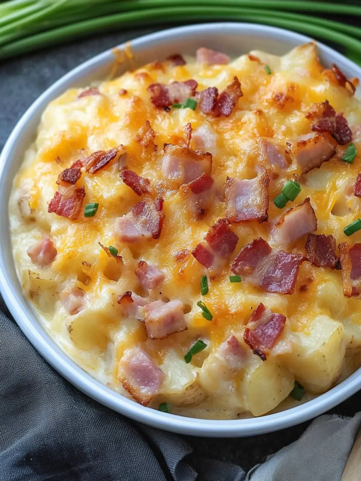 Savor Ham & Bacon Cheesy Potatoes for Ultimate Comfort Food 3 Ham & Bacon Cheesy Potatoes