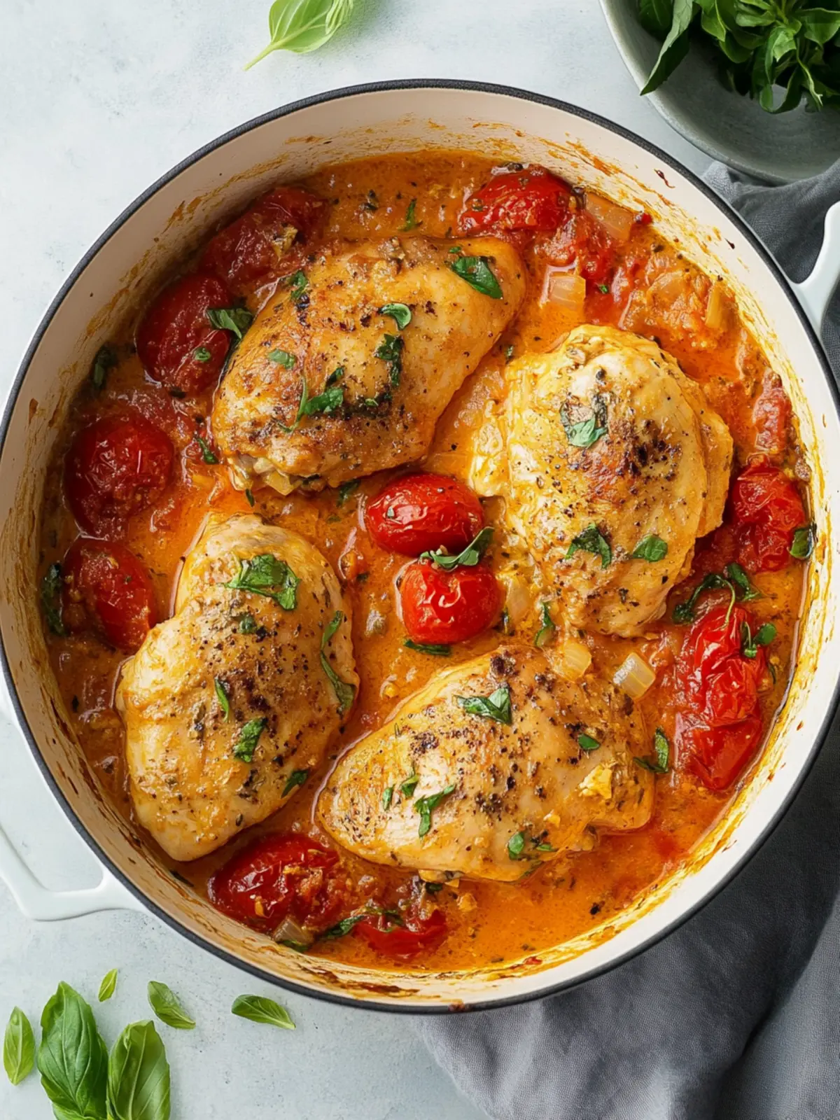 Irresistible Tomato Chicken in Creamy Garlic Sauce 3 Tomato Chicken