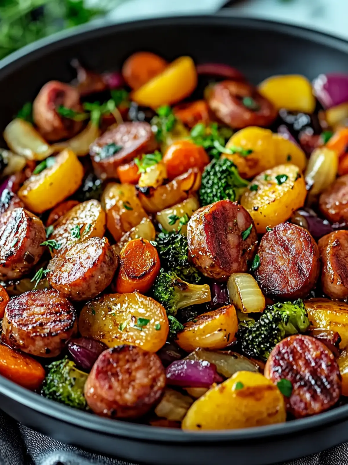 Honey Garlic Kielbasa Veggies: Easy One-Pan Dinner Delight 5 Honey Garlic Kielbasa Veggies