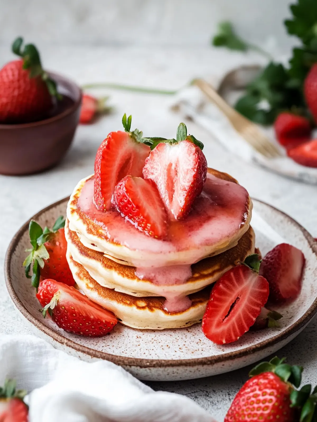 Irresistible Strawberry Pancakes That Brighten Your Mornings 3 Strawberry Pancakes