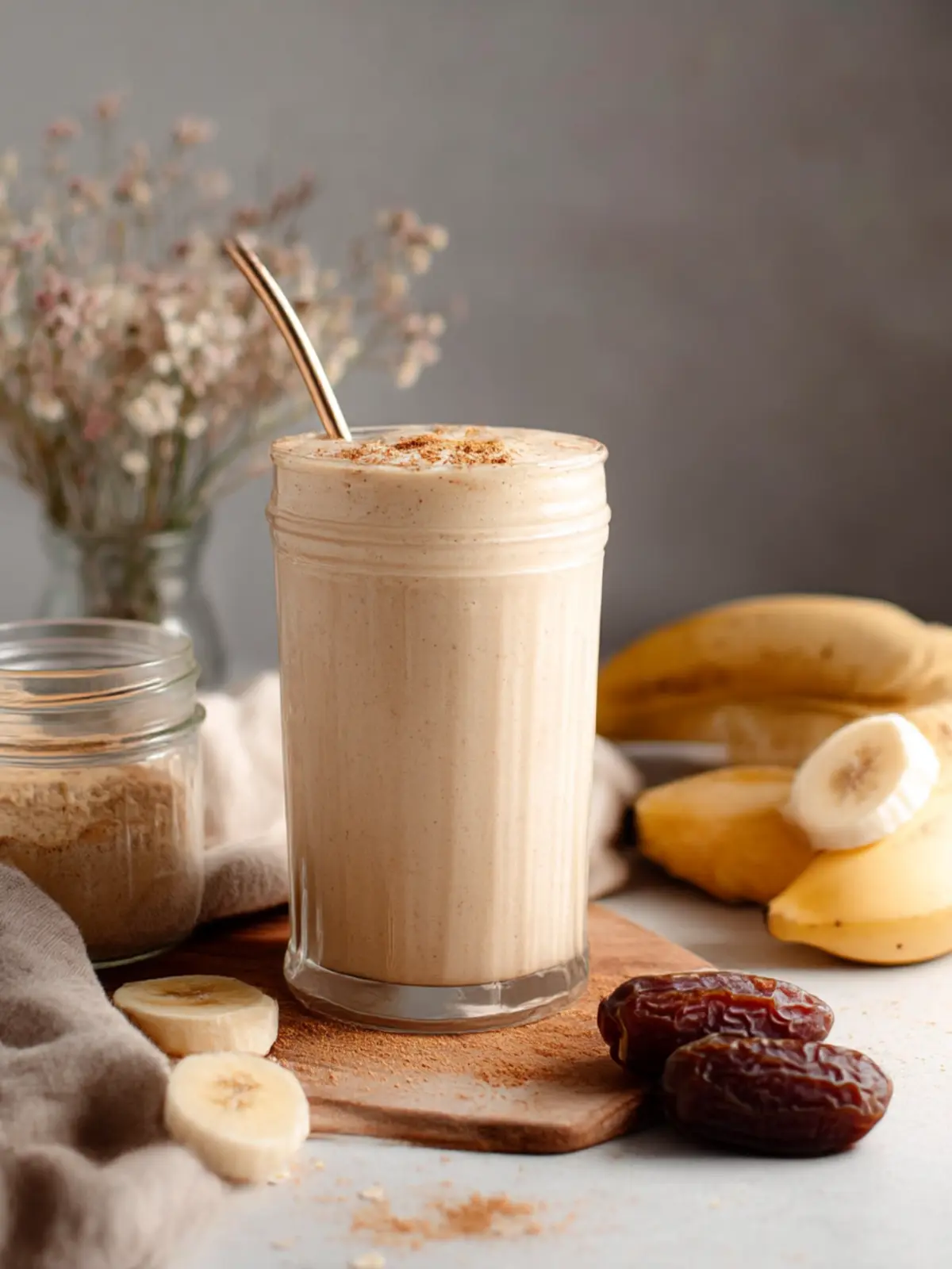 Irresistible Banana & Vanilla Chai Latte Smoothie with Dates 5 Banana & Vanilla Chai Latte Smoothie with Dates
