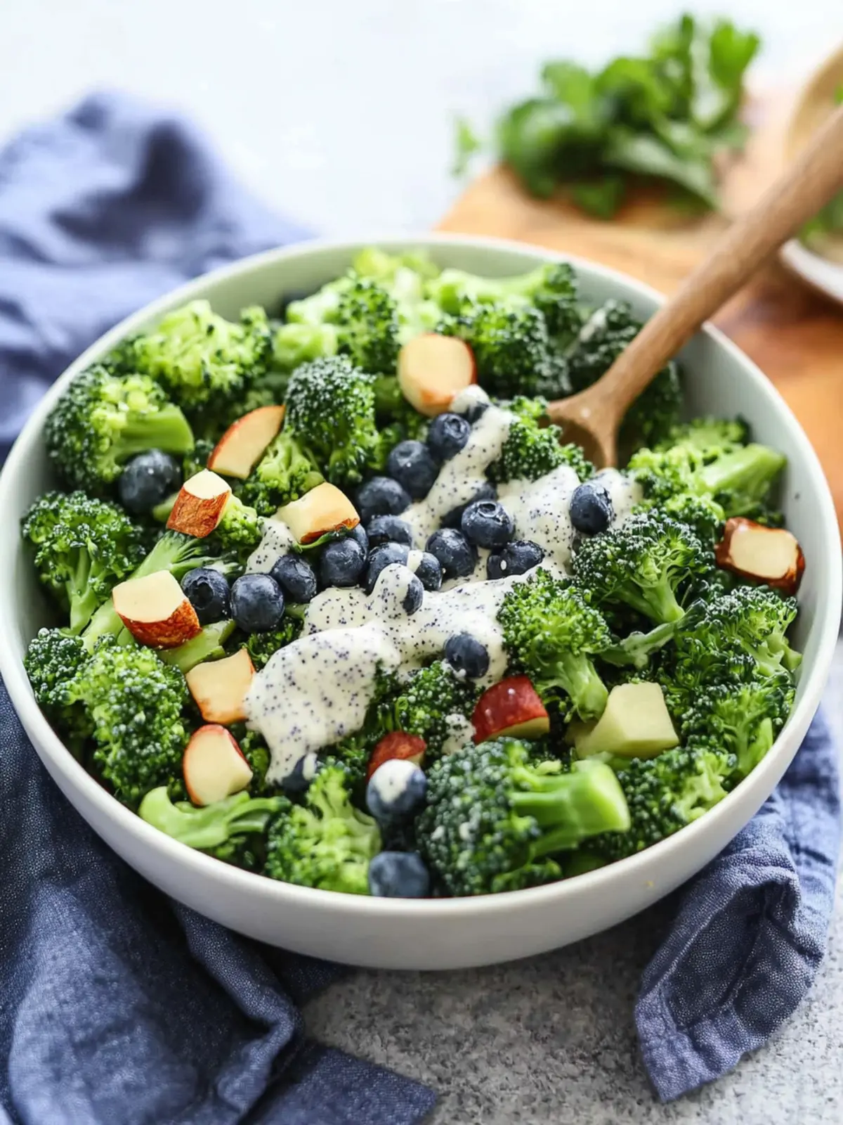 Delicious Skinny Broccoli Salad with Poppy Seed Dressing Magic 4 Skinny Broccoli Salad with a Poppy Seed Dressing