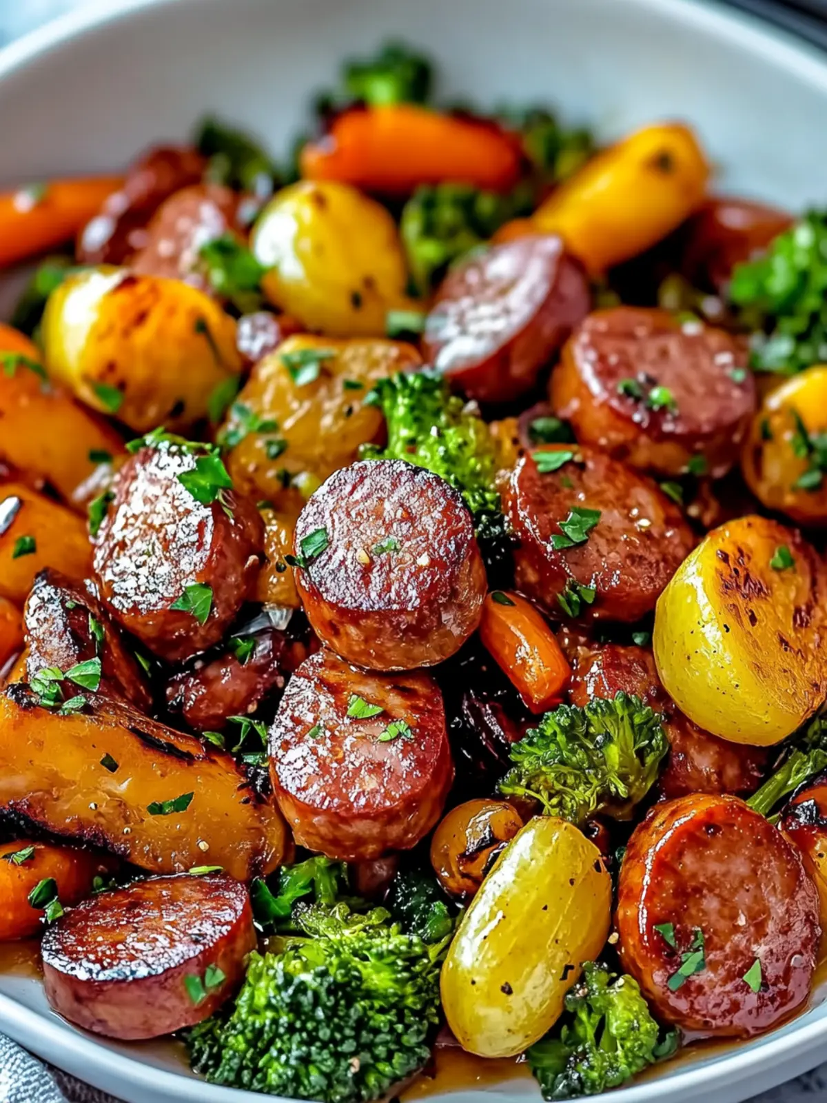 Honey Garlic Kielbasa Veggies: Easy One-Pan Dinner Delight 4 Honey Garlic Kielbasa Veggies