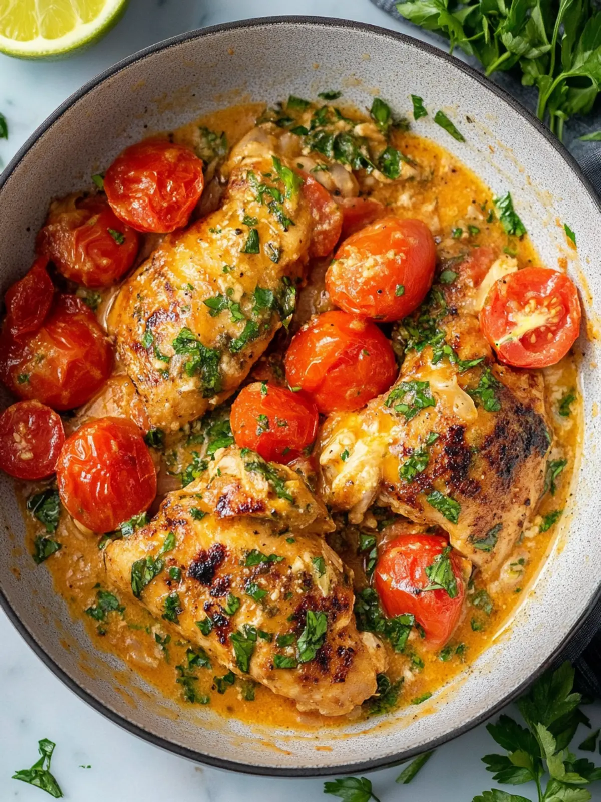 Irresistible Tomato Chicken in Creamy Garlic Sauce 2 Tomato Chicken