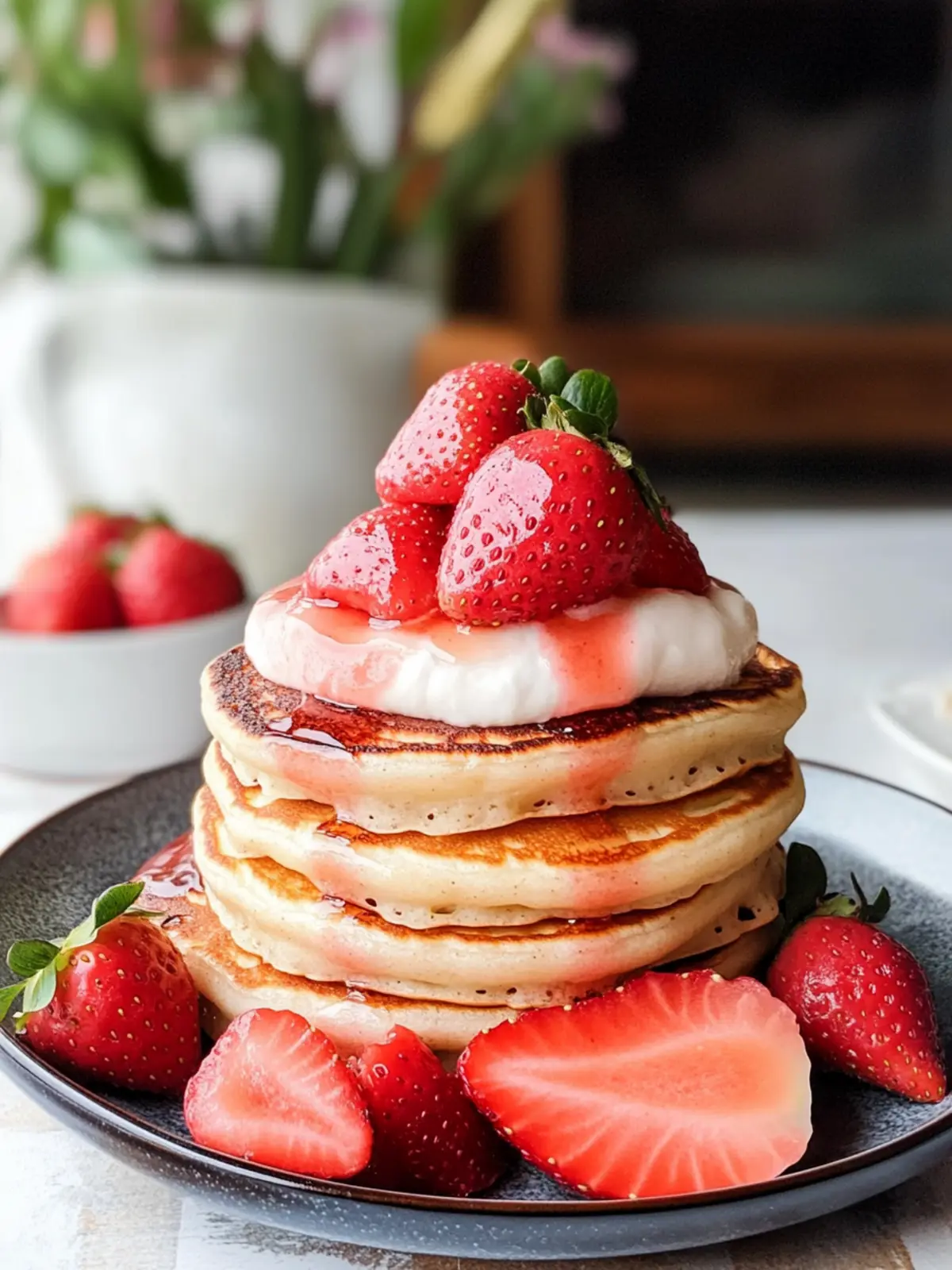 Irresistible Strawberry Pancakes That Brighten Your Mornings 2 Strawberry Pancakes