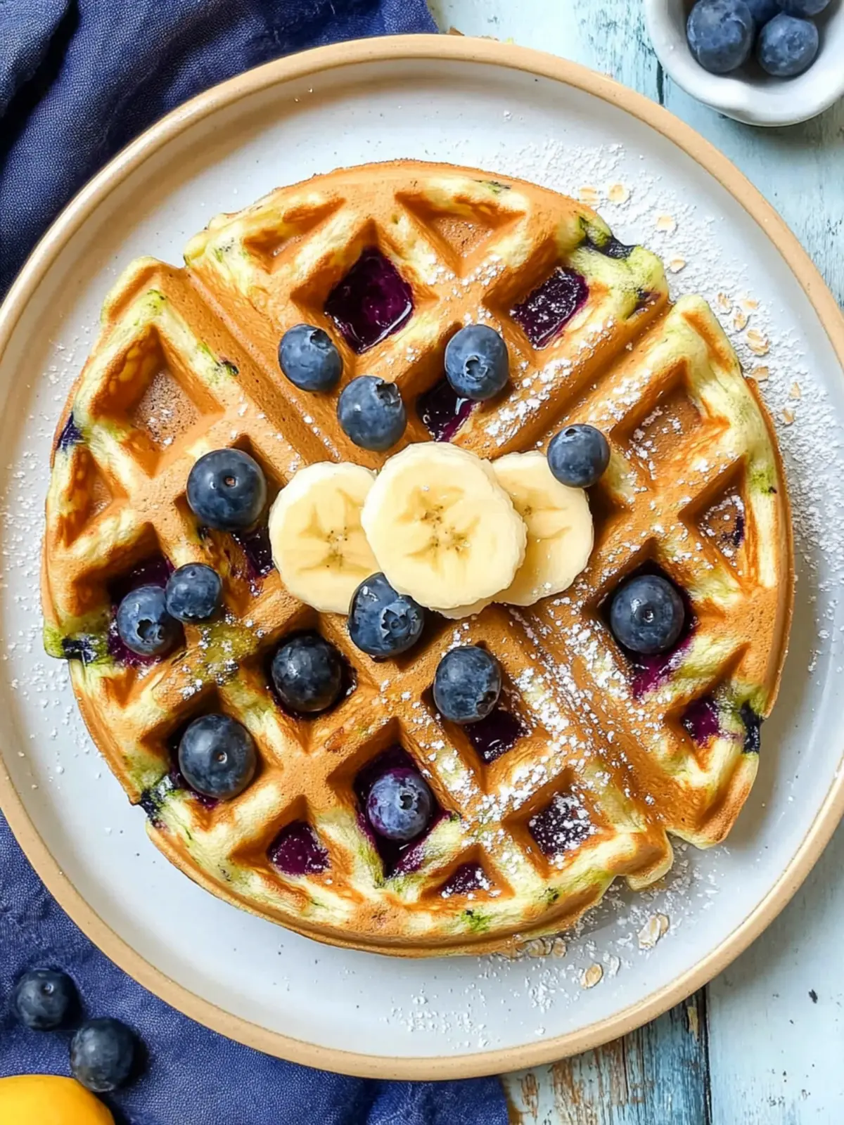 Healthy Banana Oatmeal Blueberry Zucchini Waffles That Wow 4 Banana Oatmeal Blueberry Zucchini Waffles