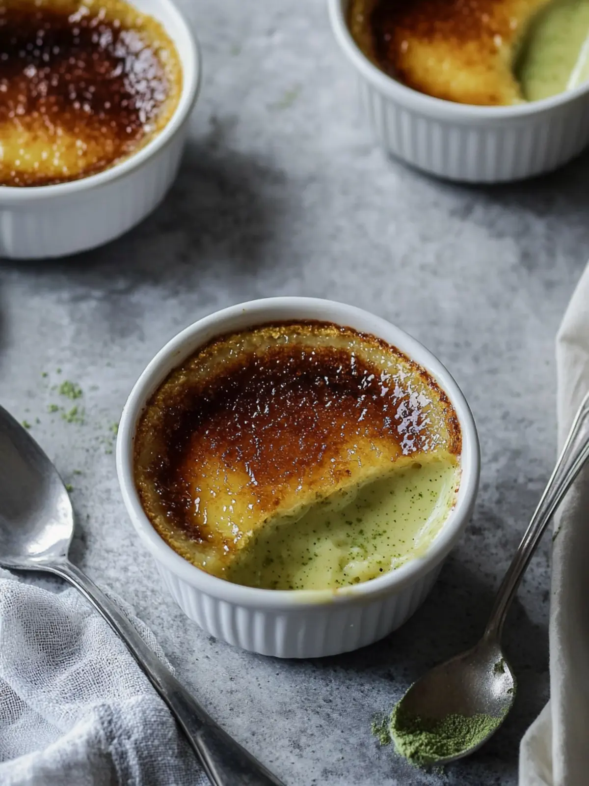 Indulge in Creamy Matcha Creme Brulee for a Unique Treat 4 Matcha Creme Brulee