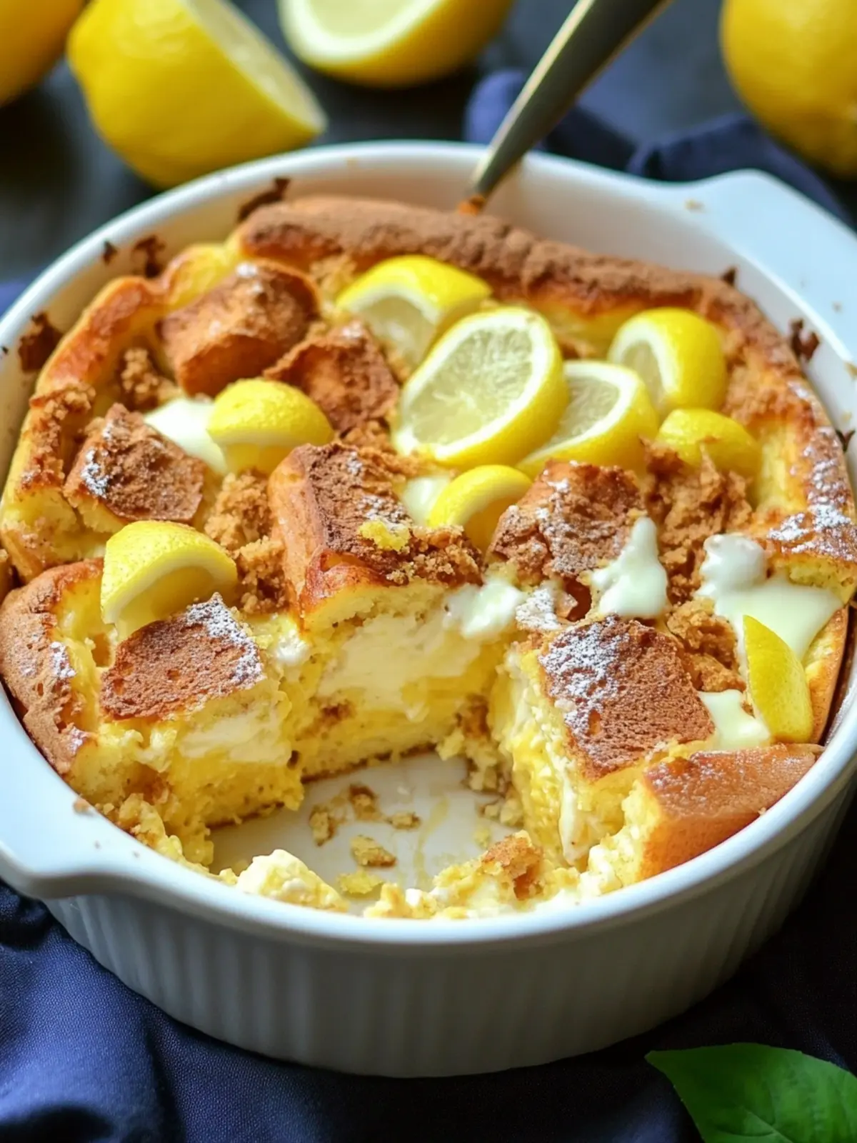 Lemon Cheesecake French Toast Casserole for Sweet Mornings 4 Lemon Cheesecake French Toast Casserole