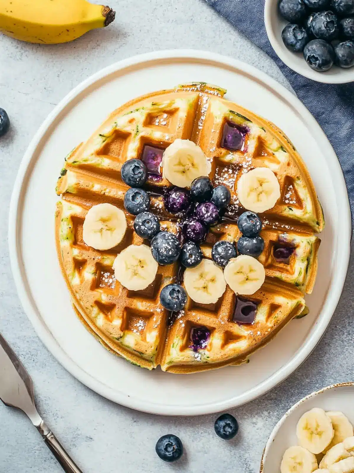 Healthy Banana Oatmeal Blueberry Zucchini Waffles That Wow 5 Banana Oatmeal Blueberry Zucchini Waffles