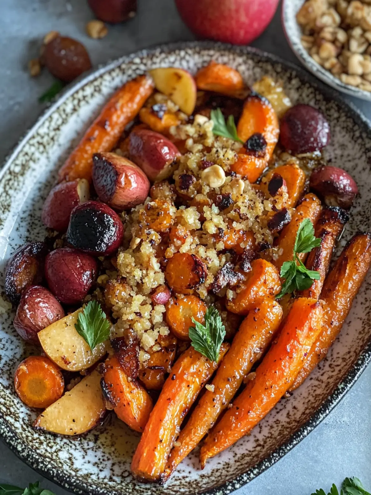Maple Dijon Roasted Carrots and Apples for Cozy Comfort 5 Maple Dijon Roasted Carrots and Apples