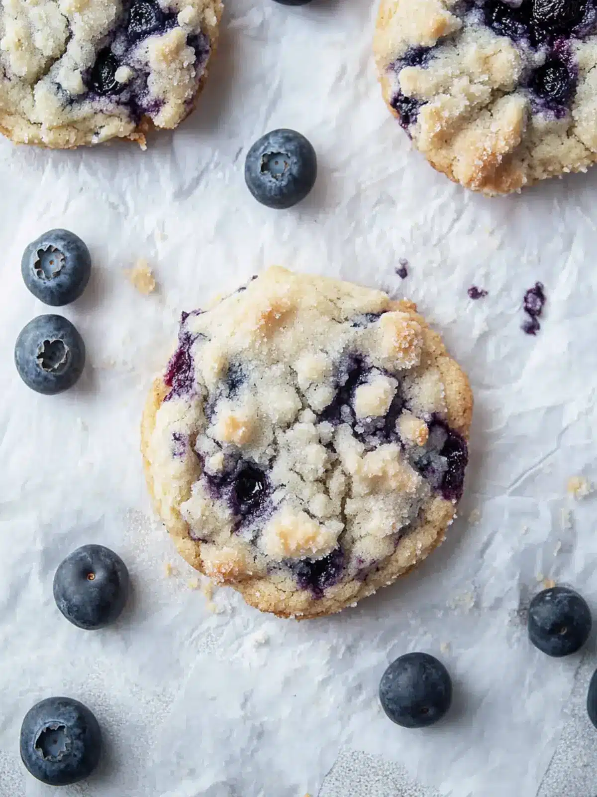 Crumbl Blueberry Muffin Cookies with Streusel Delight 3 Crumbl Blueberry Muffin Cookies with Streusel