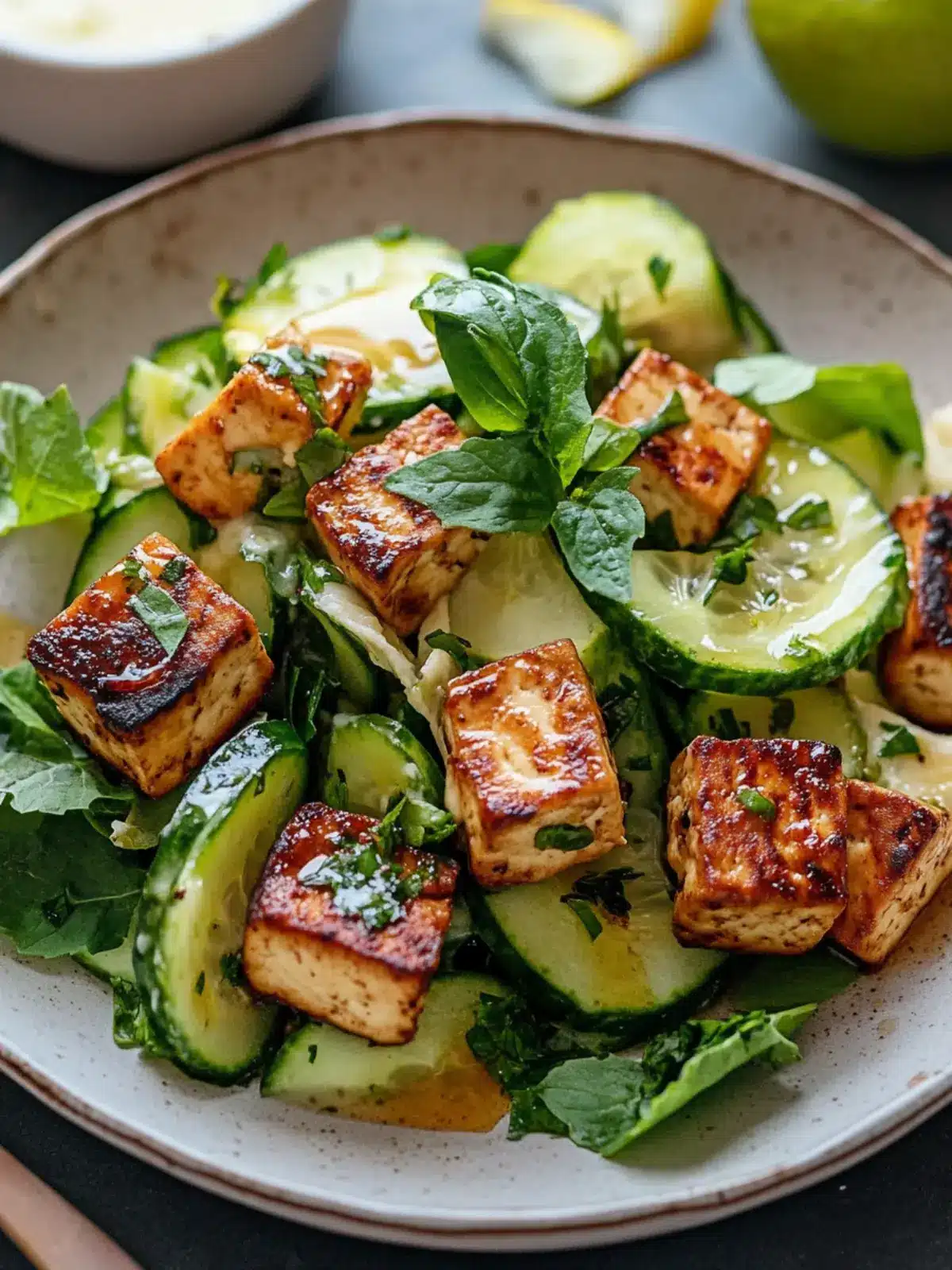 Lemon Glazed Cucumber Tofu Salad That Will Refresh Your Day 2 Lemon Glazed Cucumber Tofu Salad
