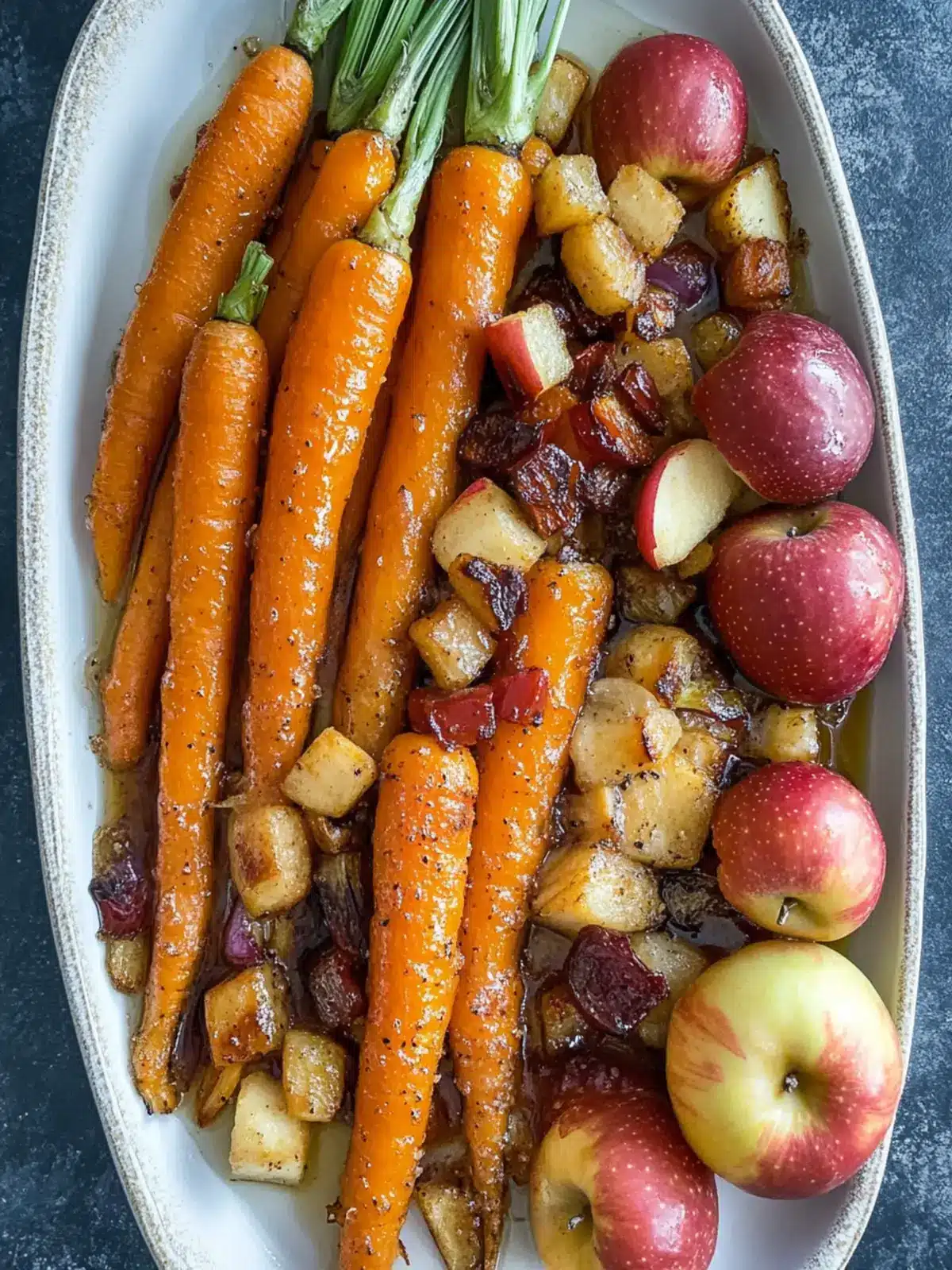 Maple Dijon Roasted Carrots and Apples for Cozy Comfort 2 Maple Dijon Roasted Carrots and Apples