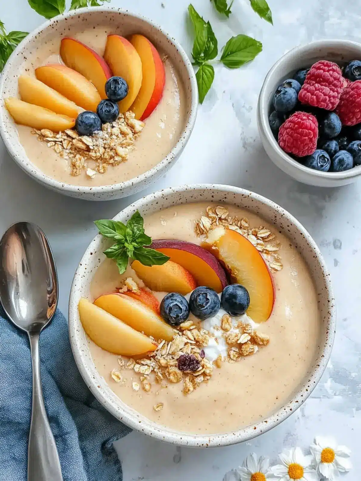 Delight in a Peaches and Cream Smoothie Bowl Bliss 4 Peaches and Cream Smoothie Bowl