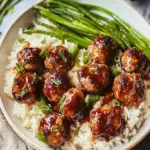 Savor Spicy Firecracker Meatballs with Coconut Rice Magic 82 Firecracker Meatballs