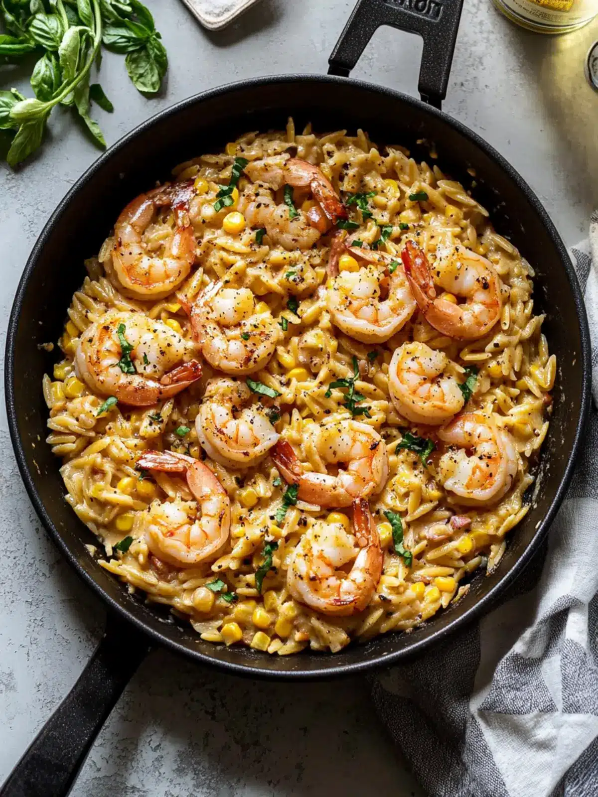 One Pan Creamed Corn Orzo with Shrimp That Steals the Show 4 One Pan Creamed Corn Orzo with Shrimp
