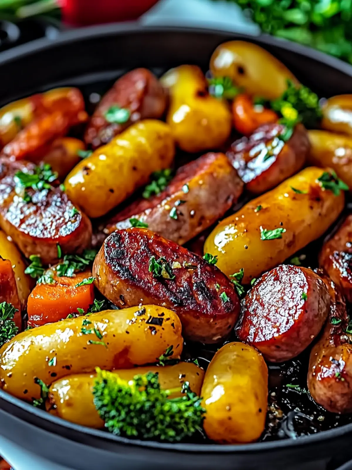 Honey Garlic Kielbasa Veggies: Easy One-Pan Dinner Delight 2 Honey Garlic Kielbasa Veggies