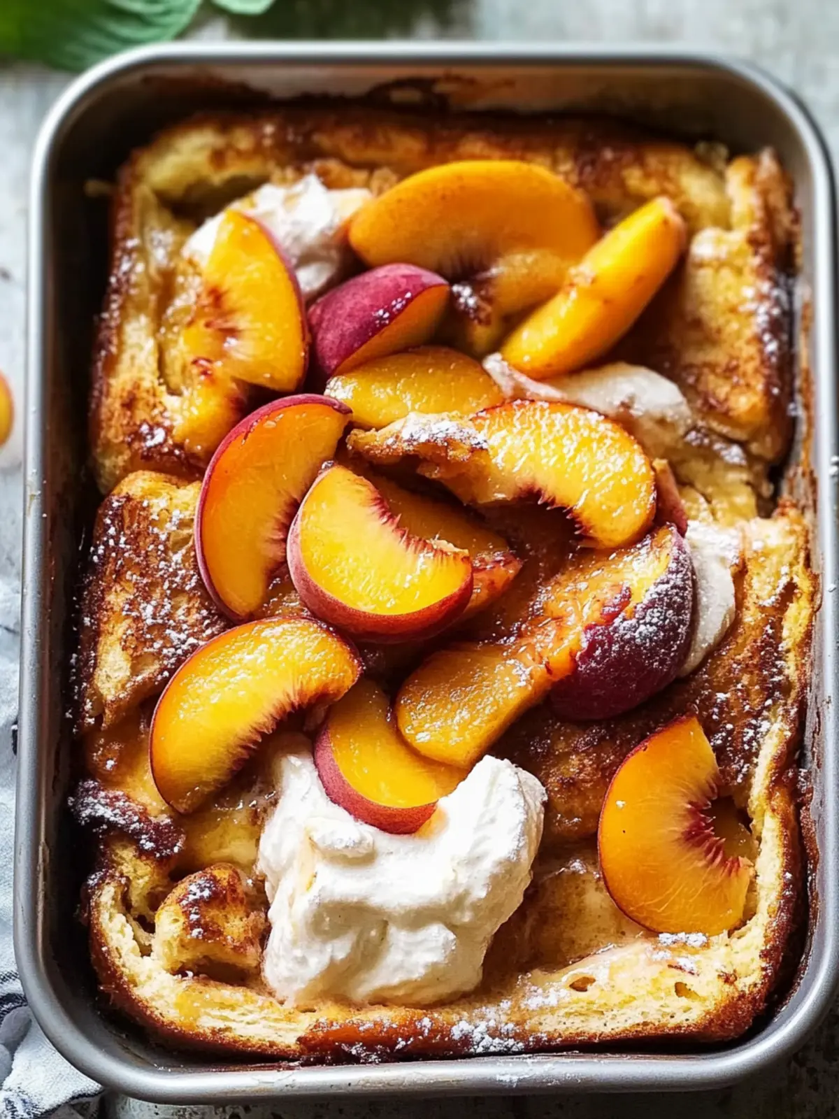 Irresistible Peaches and Cream French Toast Bake for Brunch 5 Peaches and Cream French Toast Bake