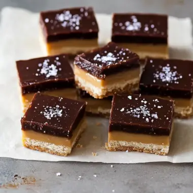 Indulge in Salted Tahini Caramel Millionaire Bars at Home 9 Salted Tahini Caramel Millionaire Bars