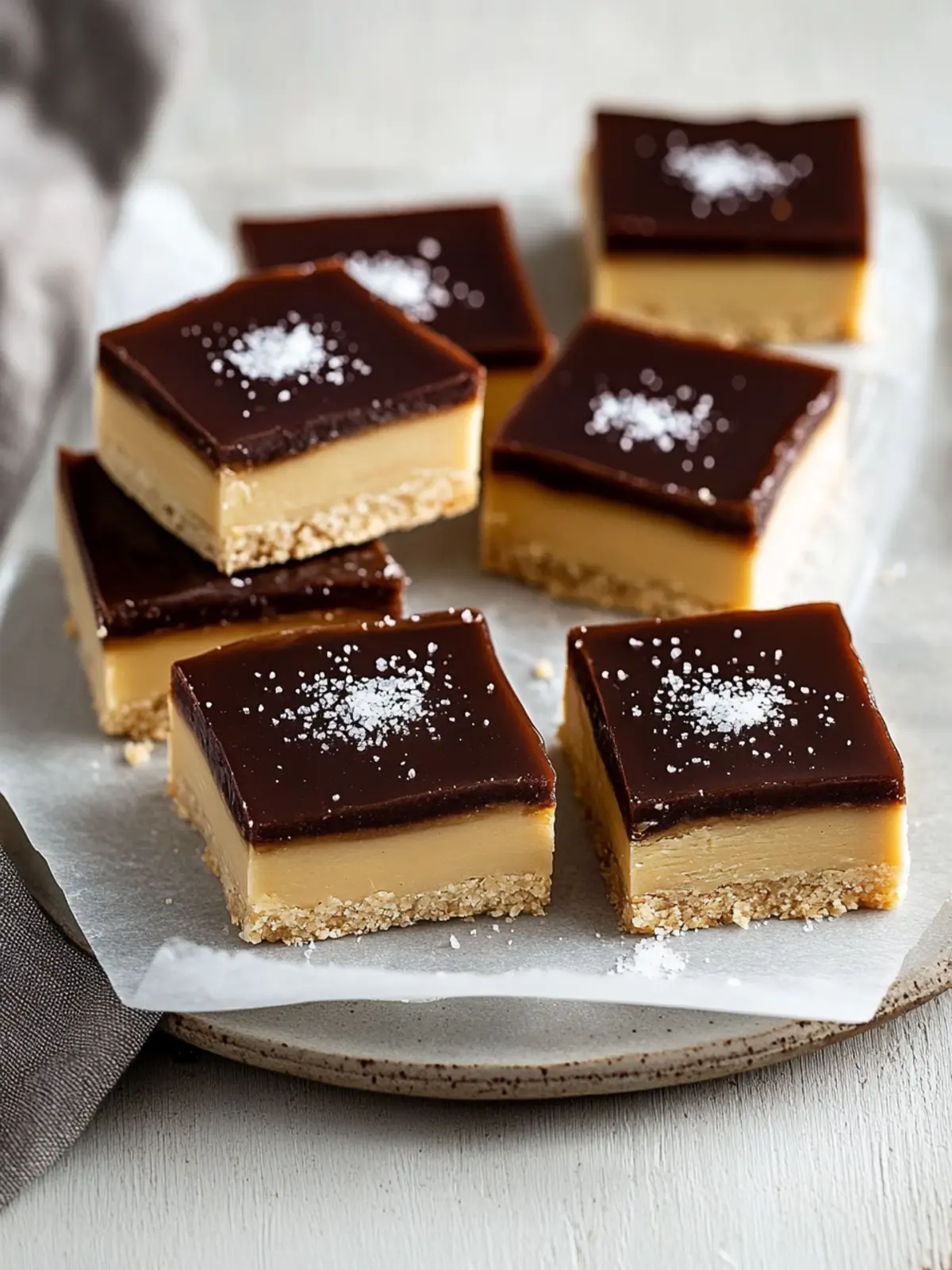 Indulge in Salted Tahini Caramel Millionaire Bars at Home 4 Salted Tahini Caramel Millionaire Bars
