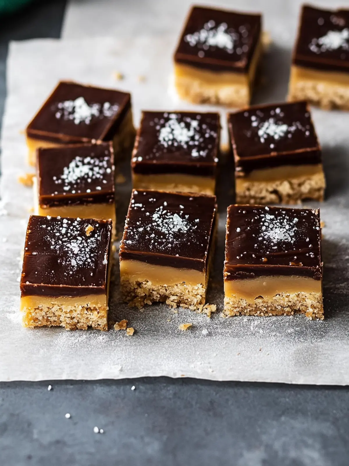 Indulge in Salted Tahini Caramel Millionaire Bars at Home 3 Salted Tahini Caramel Millionaire Bars