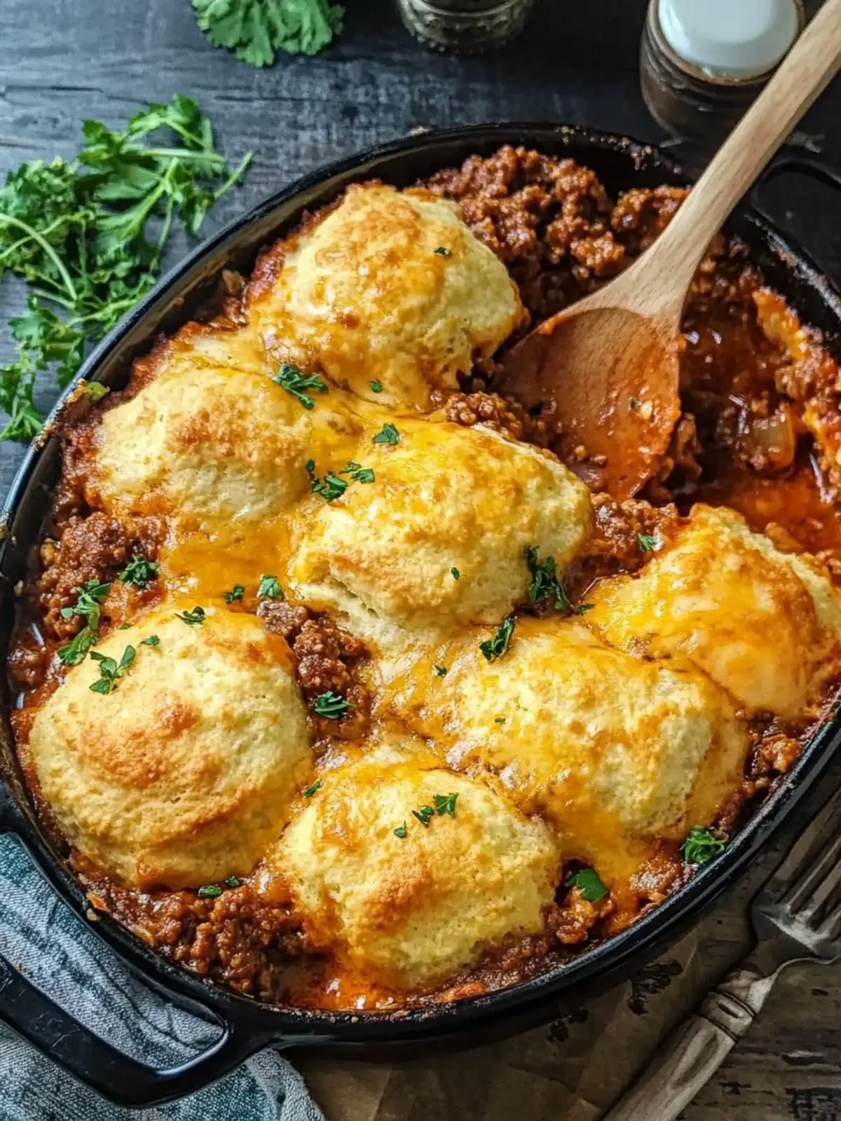 Ultimate Sloppy Joe Cheddar Bay Biscuit Casserole Delight 4 Sloppy Joe Cheddar Bay Biscuit Casserole