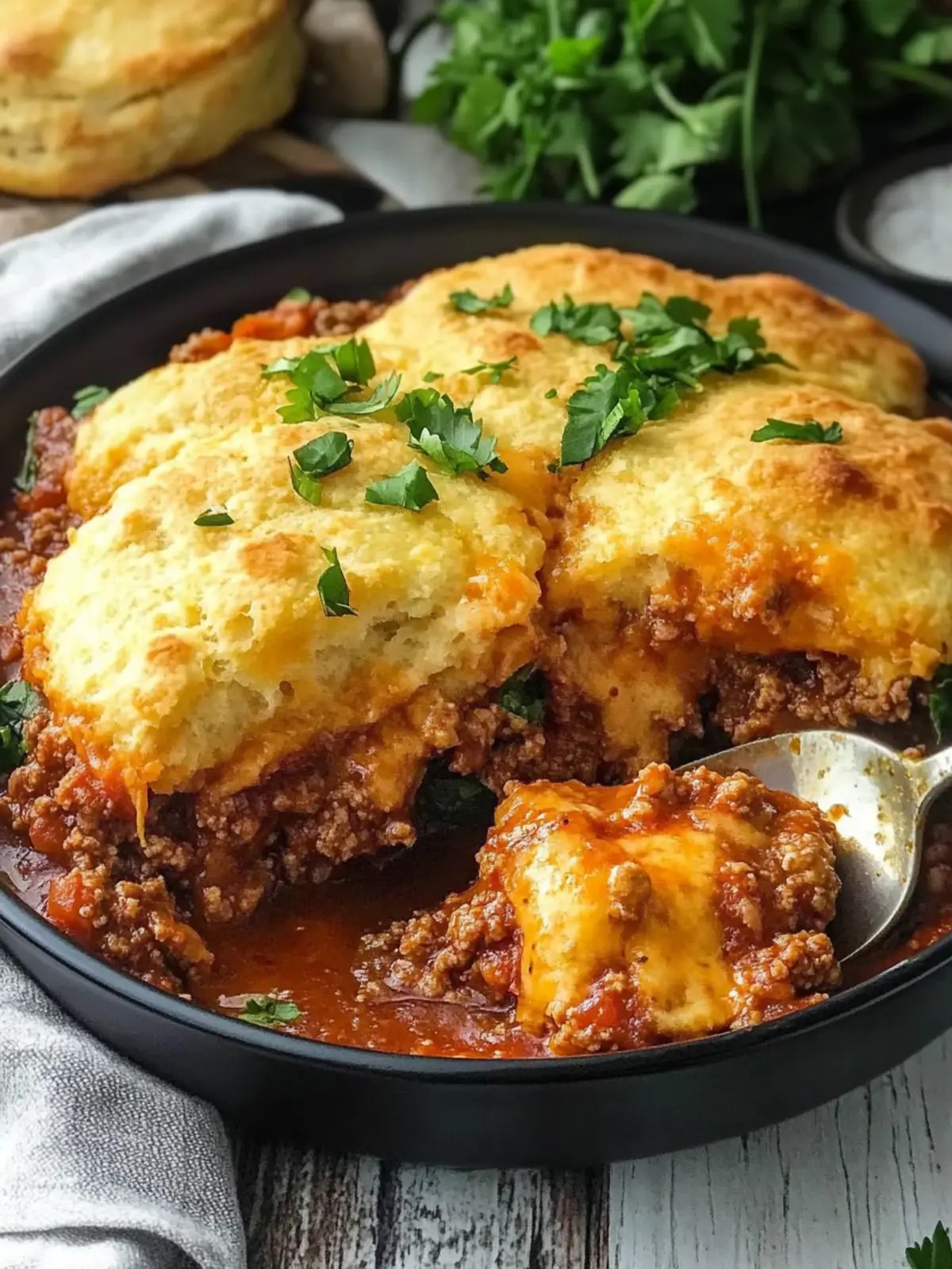 Ultimate Sloppy Joe Cheddar Bay Biscuit Casserole Delight 2 Sloppy Joe Cheddar Bay Biscuit Casserole