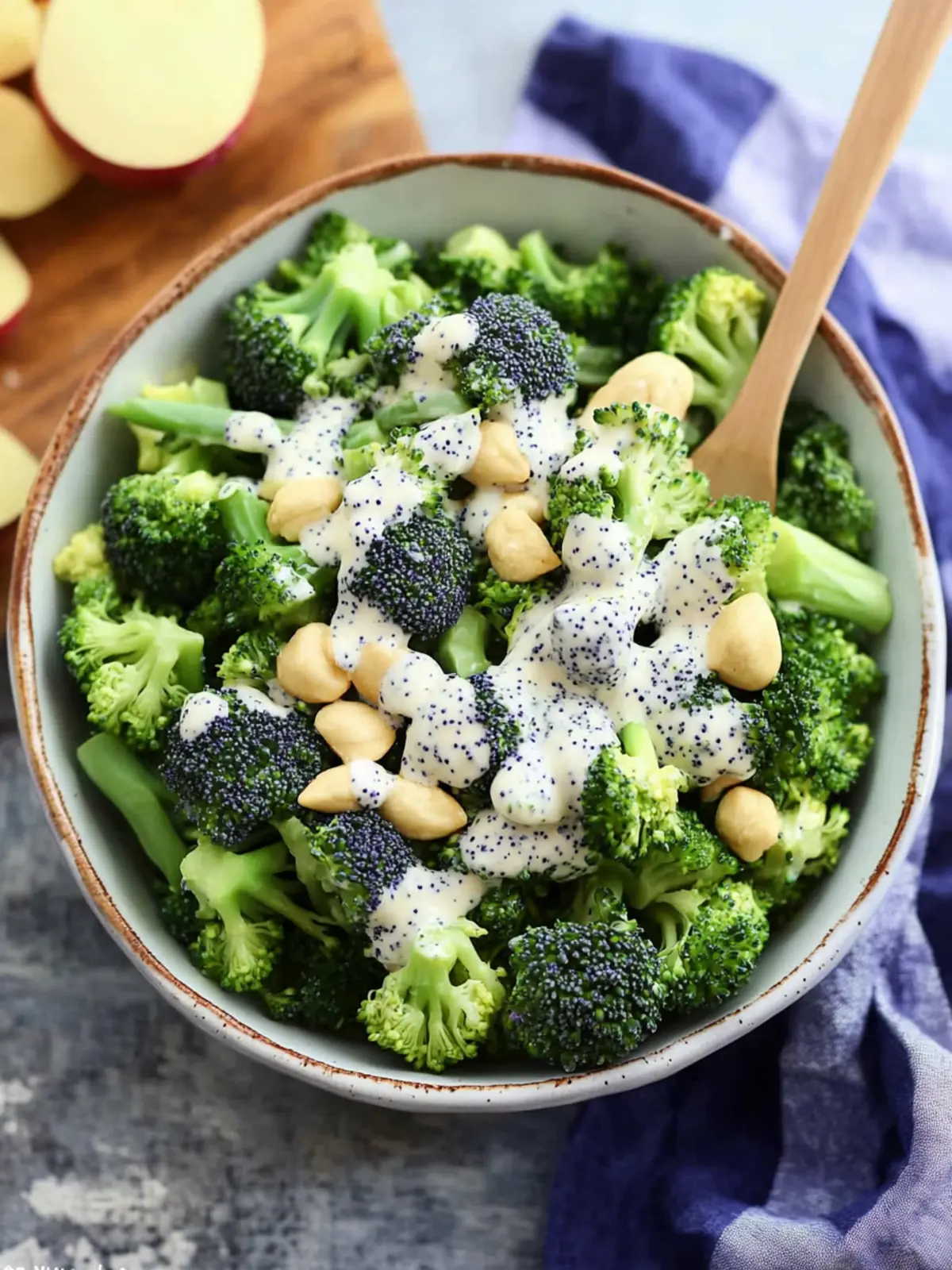 Delicious Skinny Broccoli Salad with Poppy Seed Dressing Magic 2 Skinny Broccoli Salad with a Poppy Seed Dressing