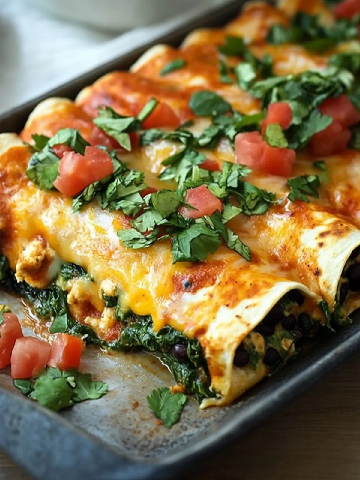 Satisfy Your Cravings with Black Bean Spinach Enchiladas 3 Black Bean Spinach Enchiladas