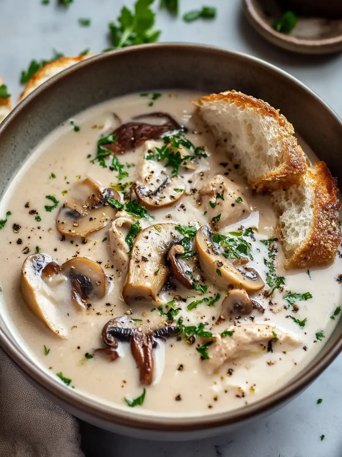 Irresistibly Creamy Mushroom Chicken Soup for Cozy Nights 3 Creamy Mushroom Chicken Soup