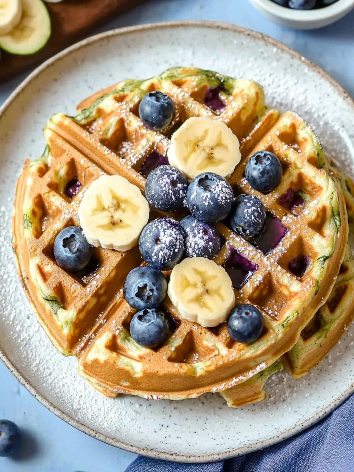 Healthy Banana Oatmeal Blueberry Zucchini Waffles That Wow 3 Banana Oatmeal Blueberry Zucchini Waffles