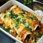 Satisfy Your Cravings with Black Bean Spinach Enchiladas 82 Black Bean Spinach Enchiladas