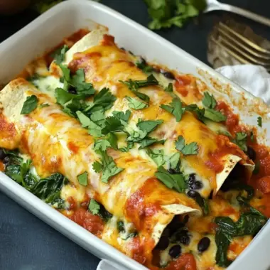 Satisfy Your Cravings with Black Bean Spinach Enchiladas 9 Black Bean Spinach Enchiladas