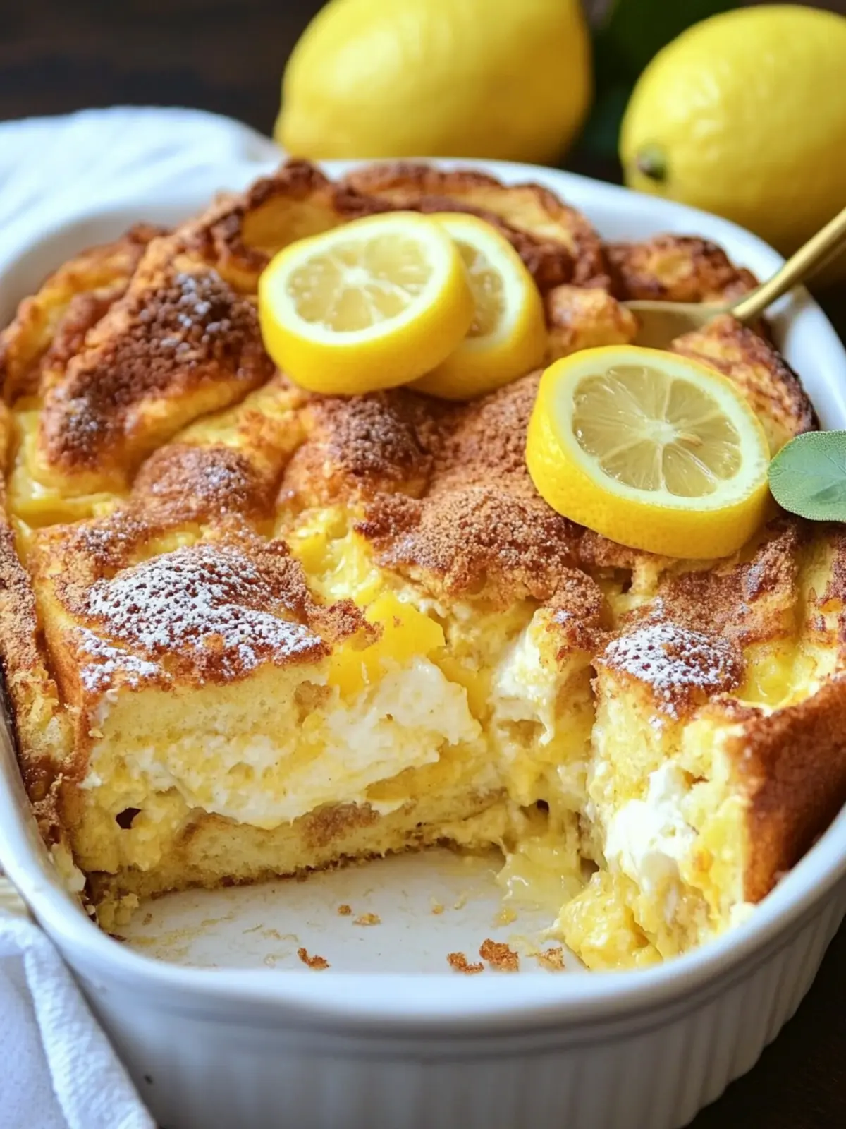 Lemon Cheesecake French Toast Casserole for Sweet Mornings 3 Lemon Cheesecake French Toast Casserole