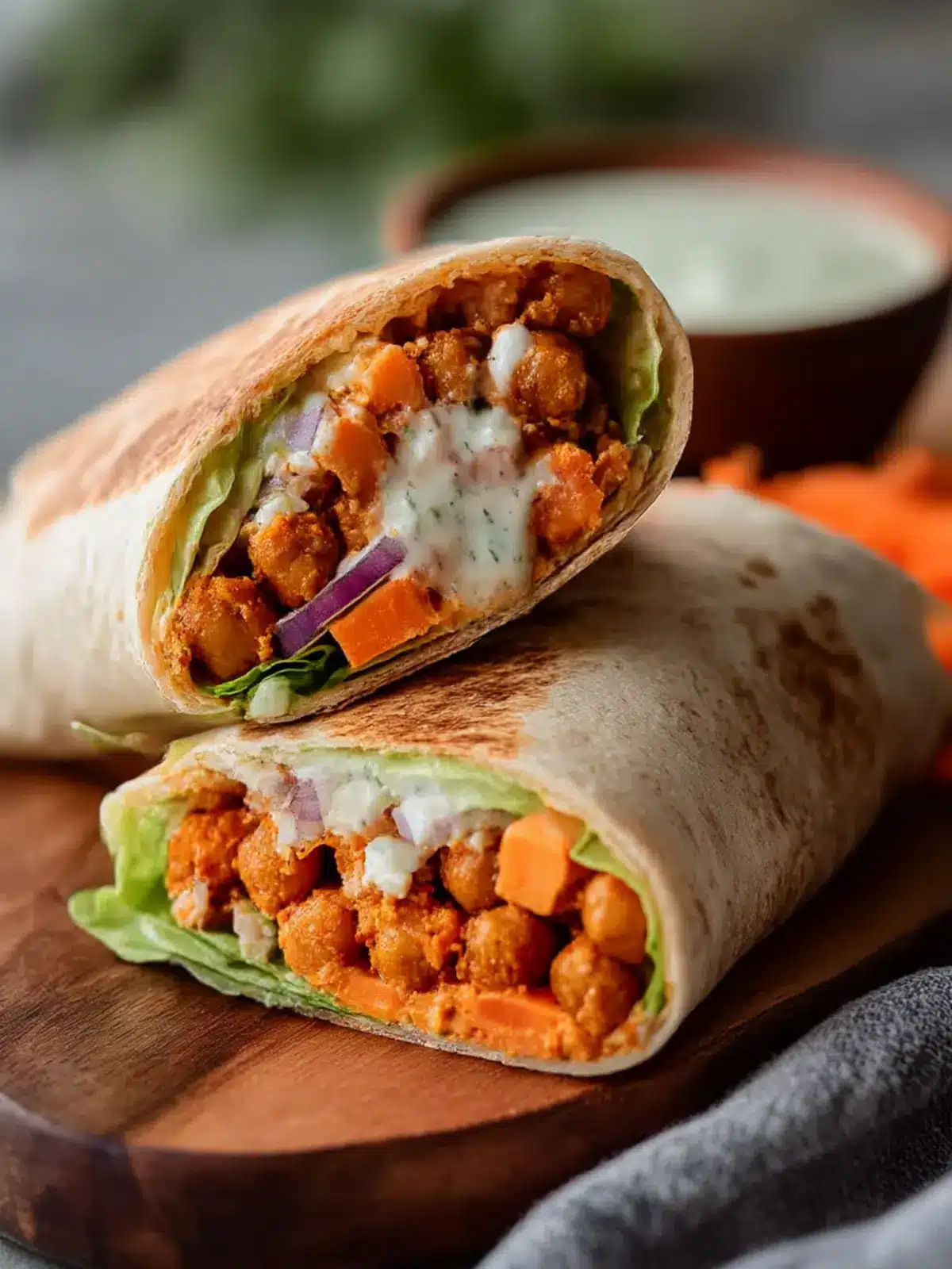 Spicy Buffalo Chickpea Wraps Everyone Will Crave 2 Buffalo Chickpea Wrap
