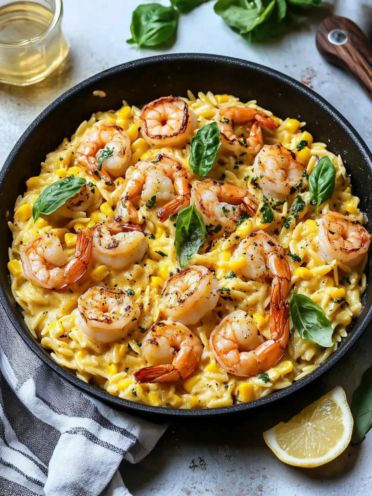 One Pan Creamed Corn Orzo with Shrimp That Steals the Show 3 One Pan Creamed Corn Orzo with Shrimp