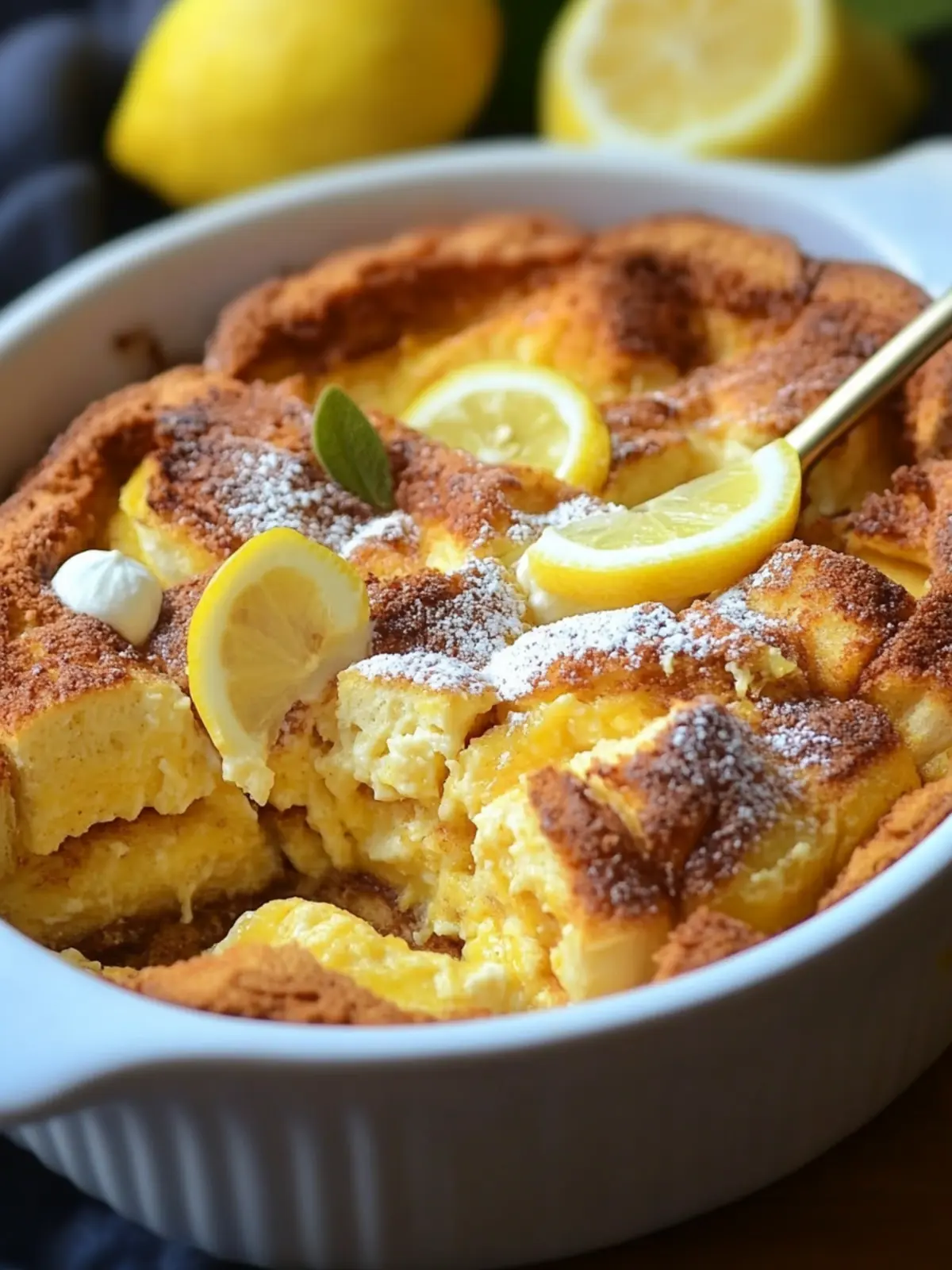 Lemon Cheesecake French Toast Casserole for Sweet Mornings 2 Lemon Cheesecake French Toast Casserole