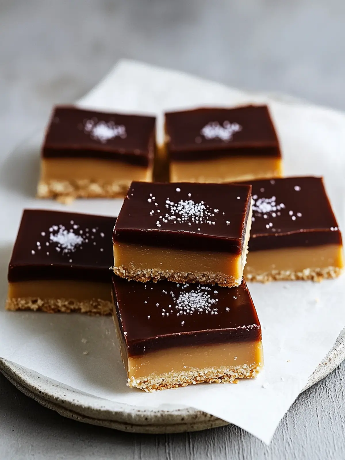 Indulge in Salted Tahini Caramel Millionaire Bars at Home 2 Salted Tahini Caramel Millionaire Bars