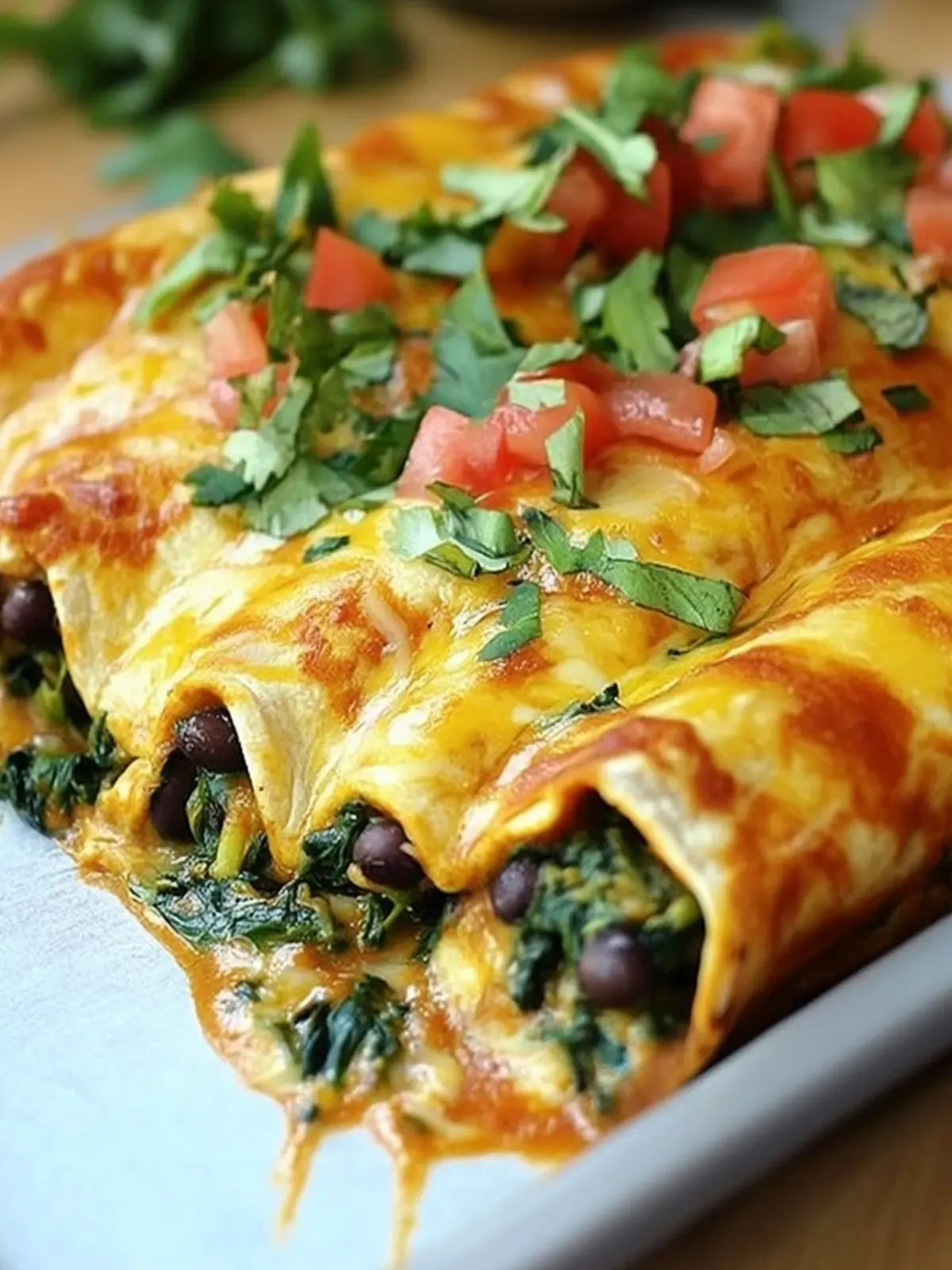Satisfy Your Cravings with Black Bean Spinach Enchiladas 4 Black Bean Spinach Enchiladas